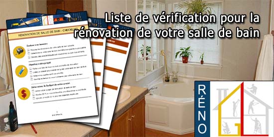 Checklist de rénovation salle de bain