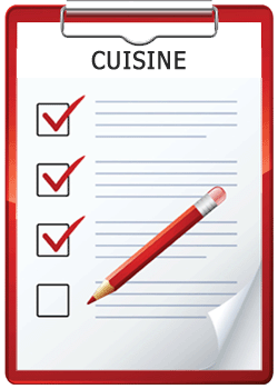 Liste de vérification d'adaptabilité et sécurité de cuisine